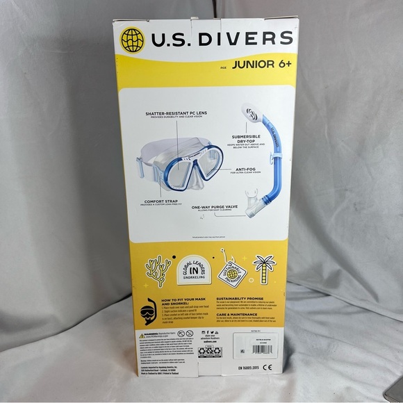 U.S. Divers Toucan Jr Kids Snorkeling Combo Ages 6+ Mask and Snorkel Included - Picture 2 of 2
